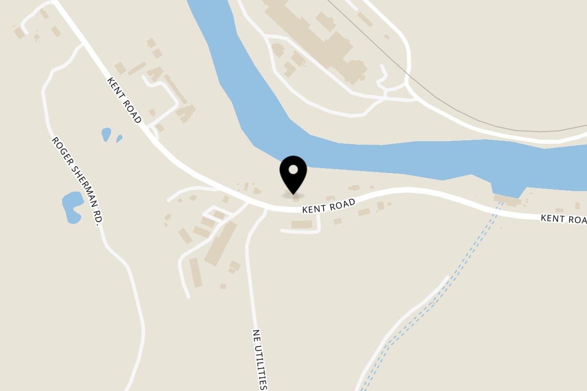 Map showing the location of Thai Charm Restaurant on 218 Kent Rd #5520 in New Milford